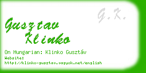 gusztav klinko business card