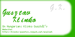 gusztav klinko business card
